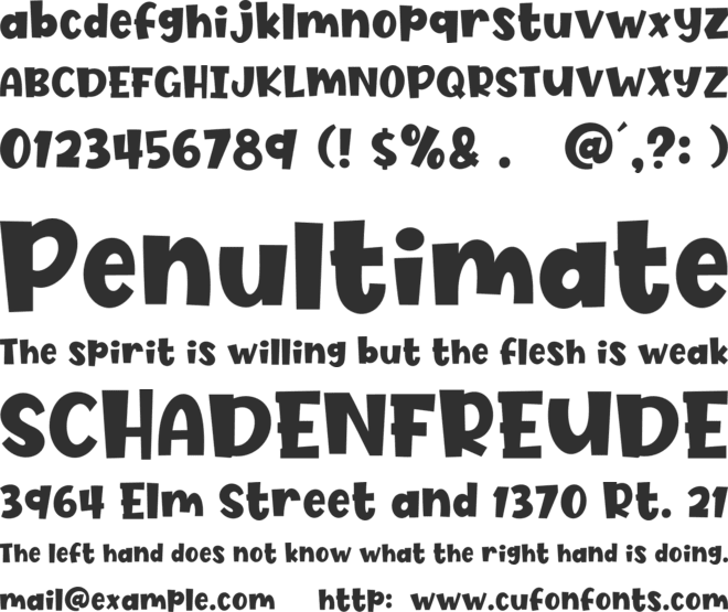 Fresh Coconut font preview