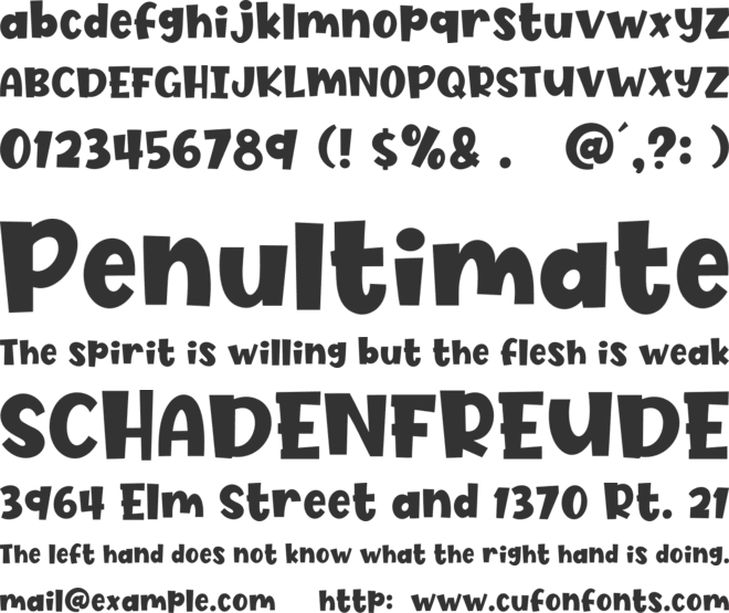 Fresh Coconut font preview