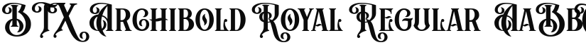BTX Archibold Royal Regular font