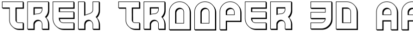 Trek Trooper 3D font