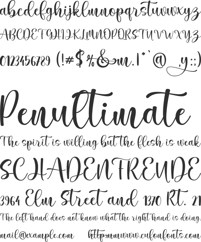 Marilyne font preview