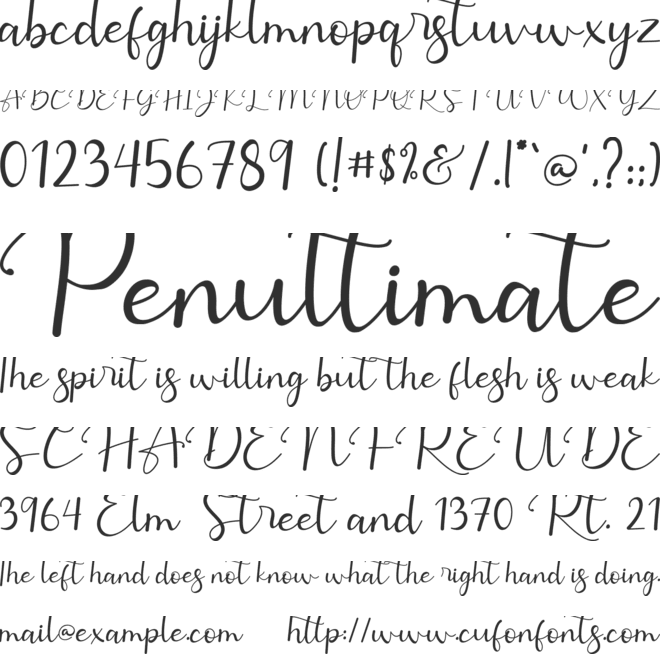 Giette font preview