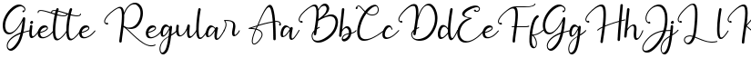 Giette Regular font