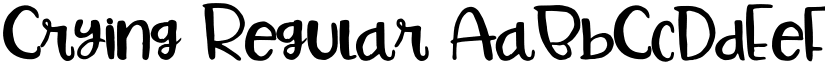 Crying Regular font
