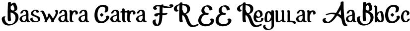 Baswara Catra FREE Regular font