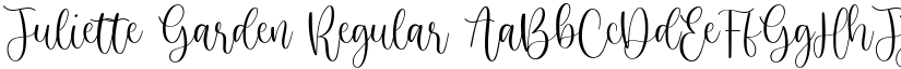 Juliette Garden Regular font