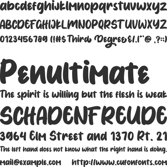 Third Degree font preview