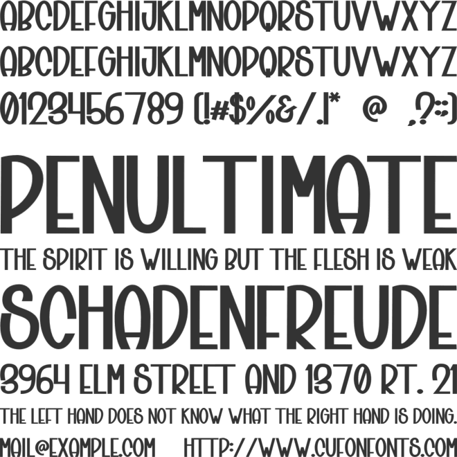 Brokefold Sans font preview