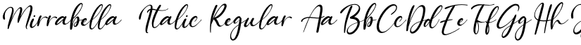 Mirrabella  Italic Regular font