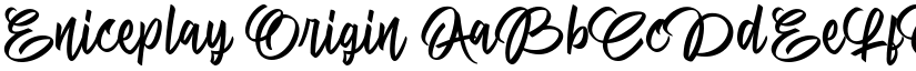 Eniceplay Origin font
