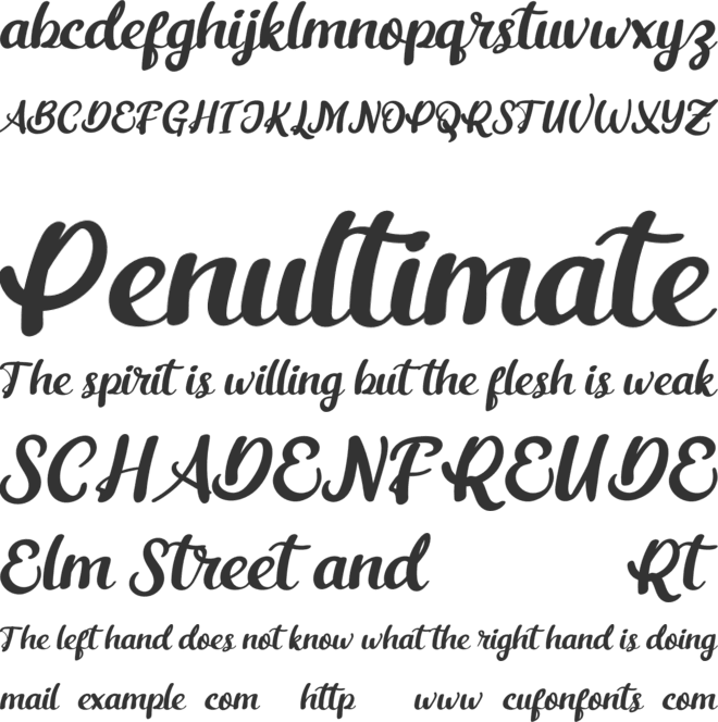 Tetteg Heart font preview