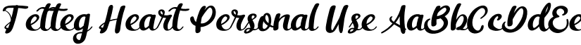 Tetteg Heart font download