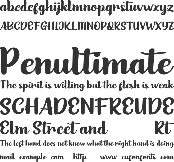 Olive Remaine font preview