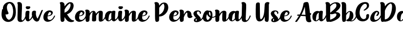 Olive Remaine Personal Use font