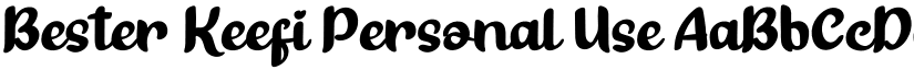 Bester Keefi Personal Use font