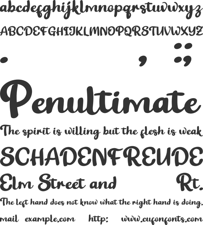 Kuebeg font preview