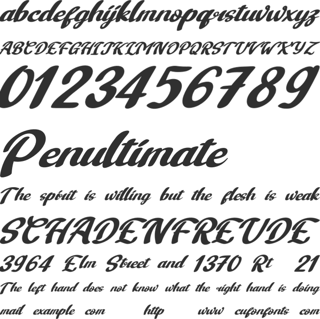 Alaymen font preview