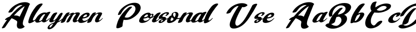 Alaymen Personal Use font