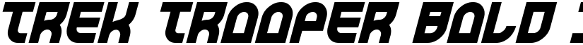 Trek Trooper Bold Italic font