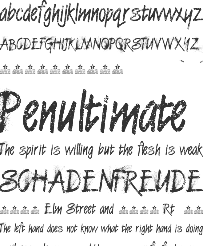 SHE LOVES MEDICINES PERSONAL US font preview