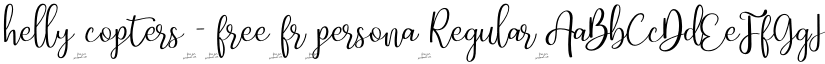 helly copters - free fr persona Regular font
