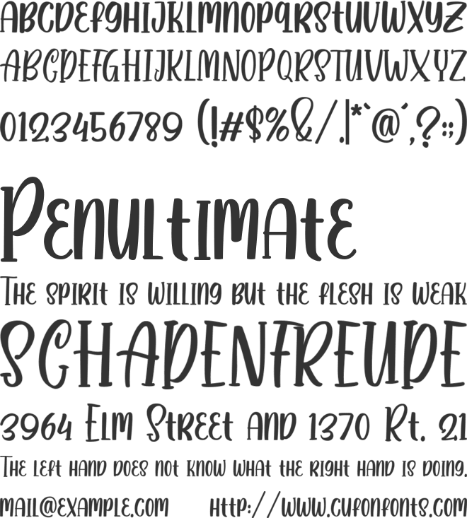 Lovamarte font preview