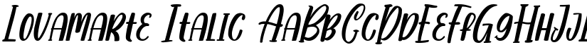 Lovamarte Italic font