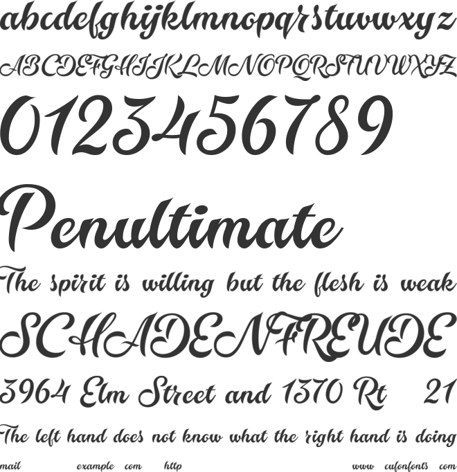Karamell font preview