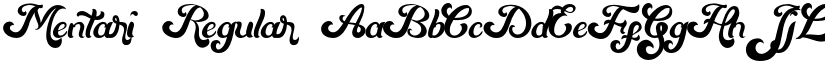 Mentari Regular font