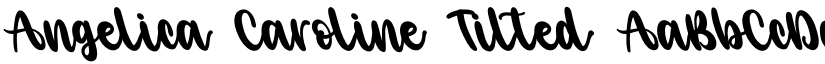 Angelica Caroline Tilted font