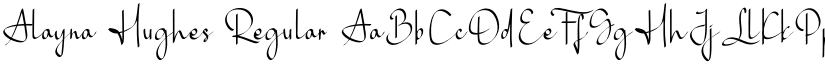 Alayna Hughes Regular font