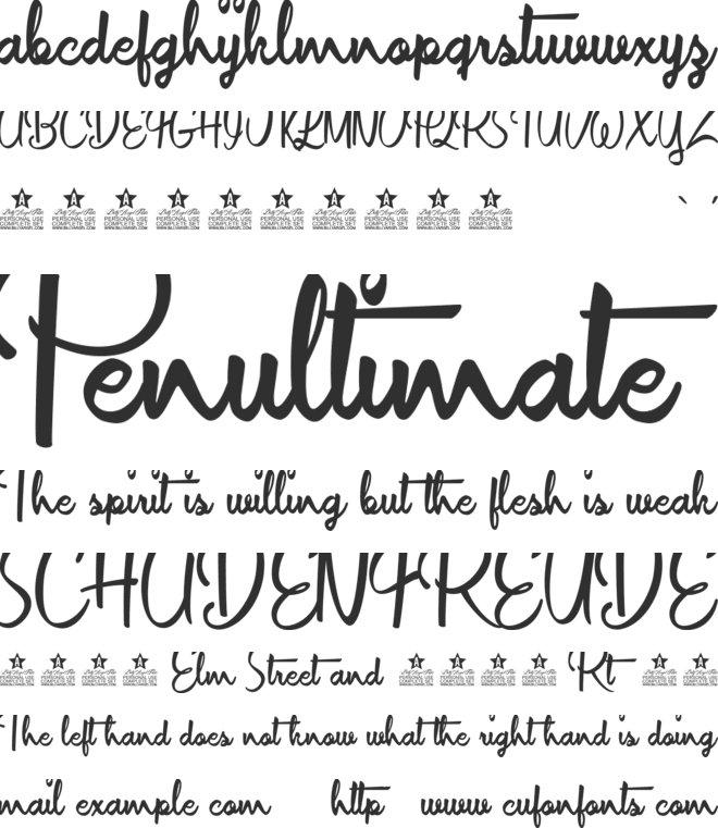 Mud Honey Personal Use font preview