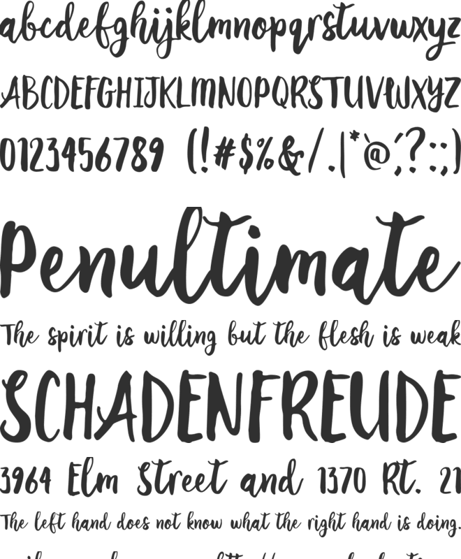 Let's Go Green font preview