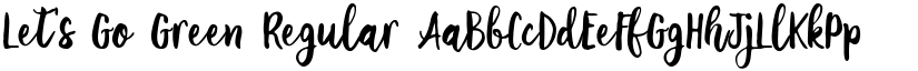 Let's Go Green Regular font