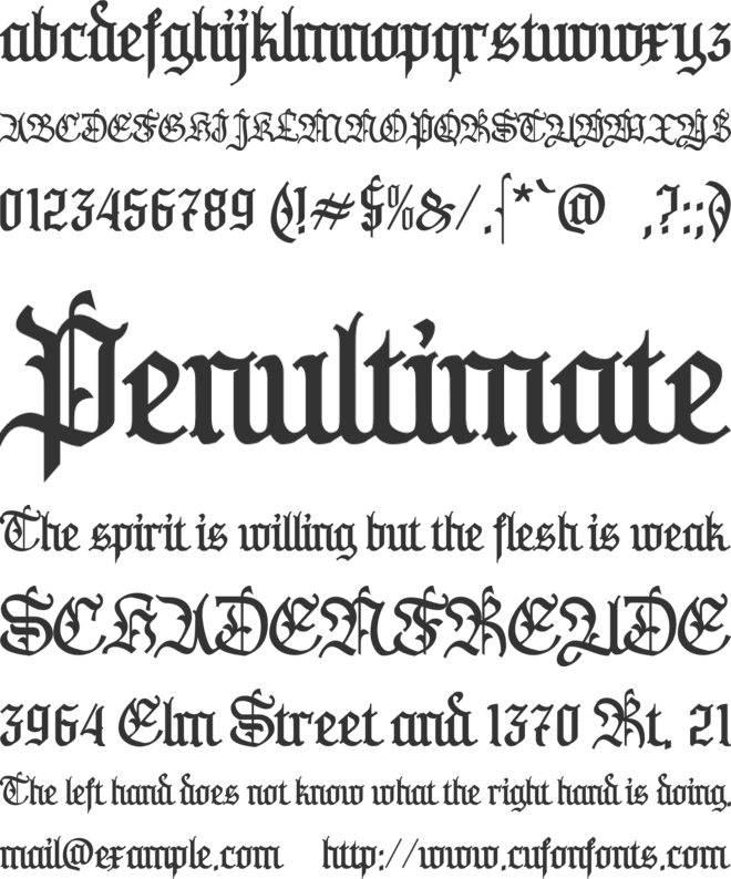 A Anggaran Dasar font preview