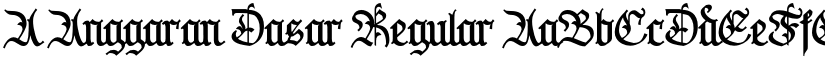 A Anggaran Dasar Regular font