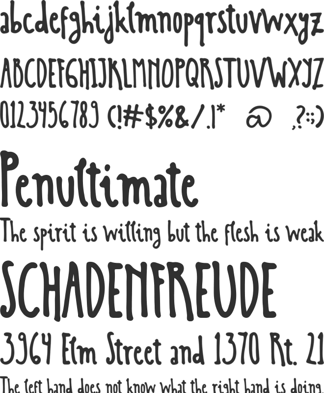 Scratch Ink font preview