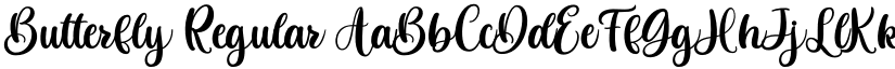 Butterfly Regular font