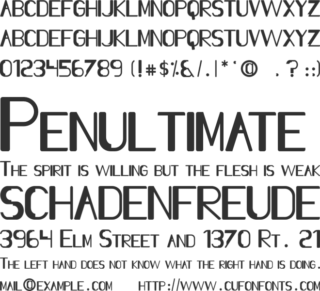 Slang Outfit font preview