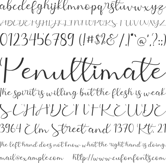 Hello Selly font preview
