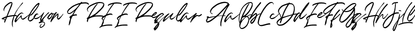 Halcyon FREE Regular font