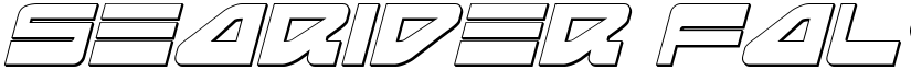 Searider Falcon 3D Italic font