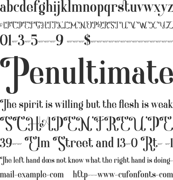 Westland free for personal use font preview