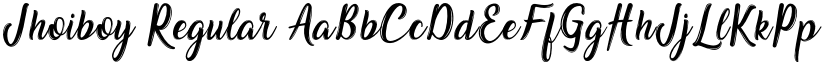 Jhoiboy Regular font