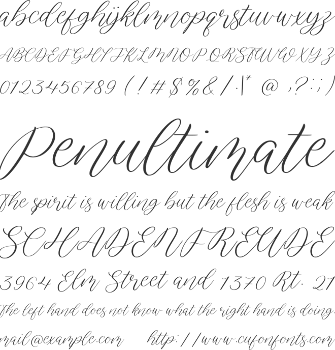 Julietano font preview