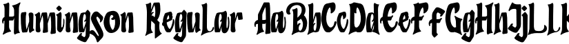 Humingson Regular font