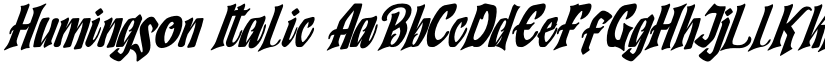 Humingson Italic font