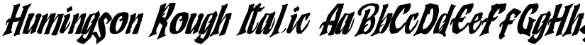 Humingson Rough Italic font