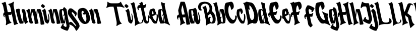 Humingson Tilted font