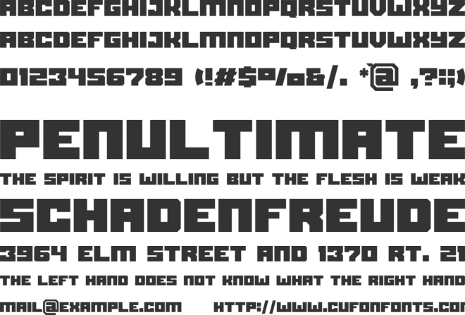 Black bison font preview